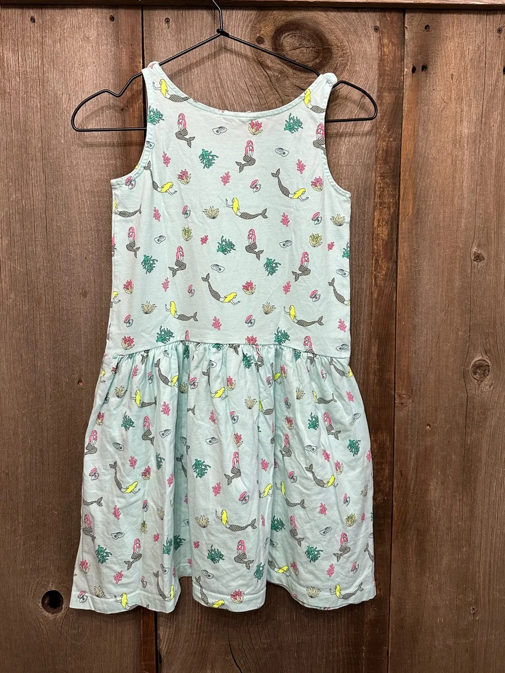 Gap Kids Mermaid Print Tank Sun Dress in Light Blue Size XL 12 Girls